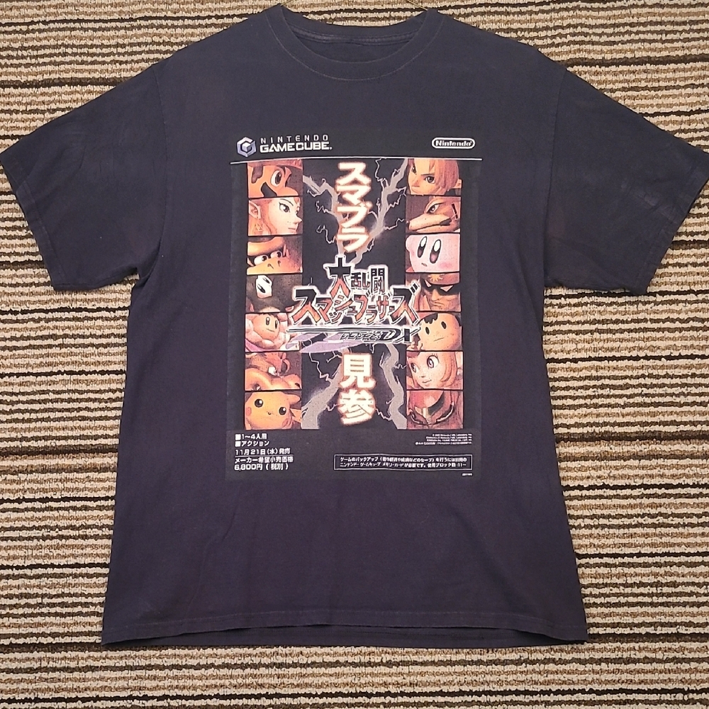 GAMECUBE x Super Smash Bros Black Cotton Medium Mens‎ Short Sleeve Gamer T Shirt